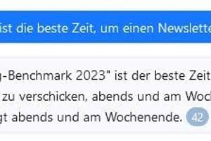 Bester Zeitpunkt für den Newsletter-Versand sei der Studie zufolge abends oder am Wochenende, sagt die die KI.