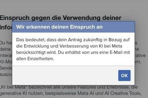 Nach einigen Minuten kommt die Bestätigungsmail.