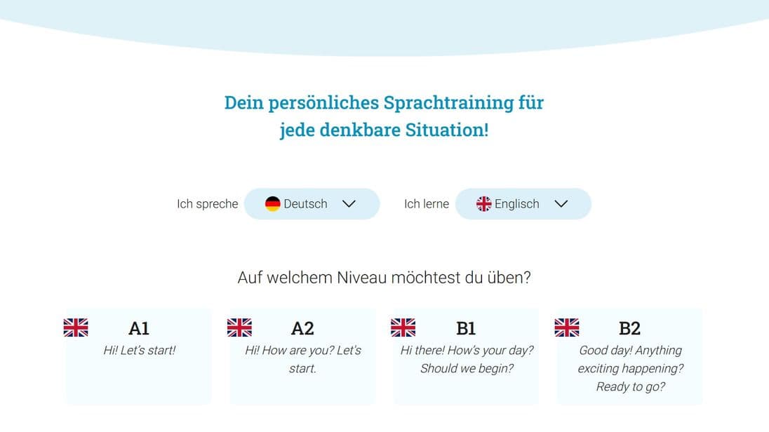 In der kostenlosen Version des Langenscheidt Language Coach können Nutzer Deutsch und Englisch lernen – mit Übungen für berufliche oder alltägliche Situationen.