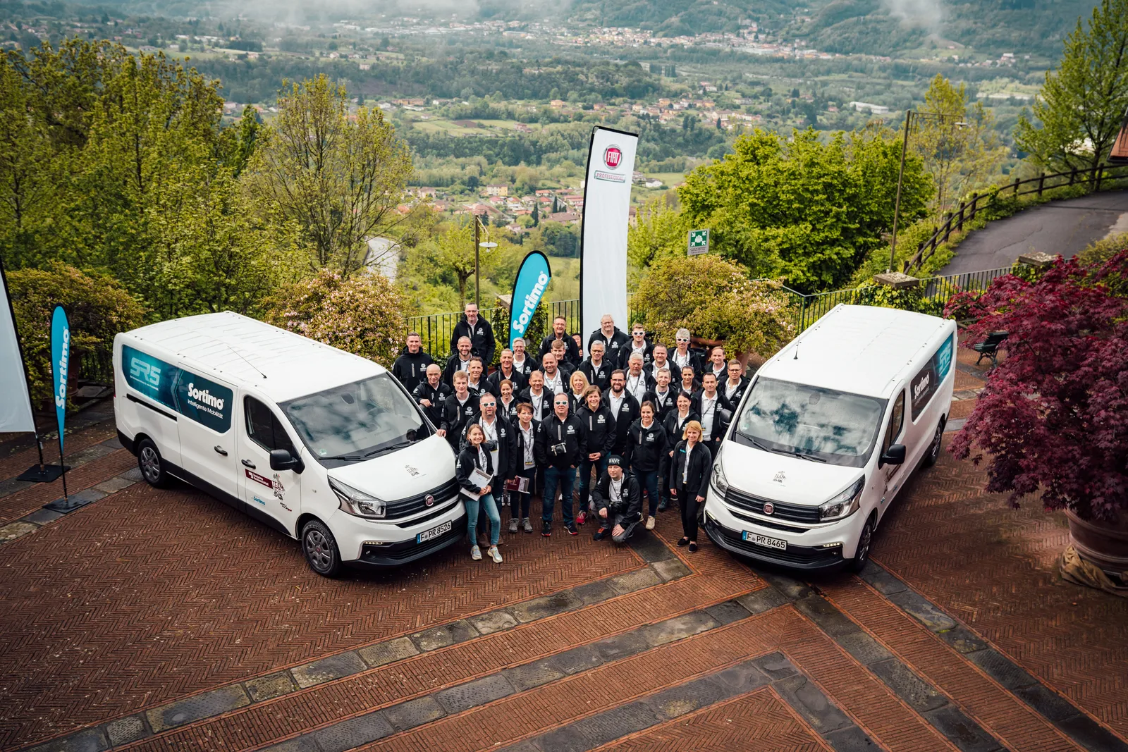Team-Event von Fiat mit Unternehmerinnen und Unternehmern aus dem Handwerk.