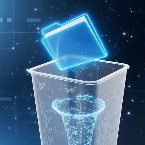 Konzeptbild zur Löschung digitaler Daten.