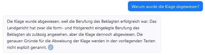 Auch die Antwort auf die nächste Frage ist nicht sehr ergiebig.