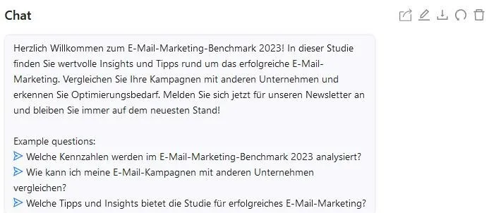So fasst Chatpdf die 51-seitige Studie innerhalb von Sekunden zusammen.