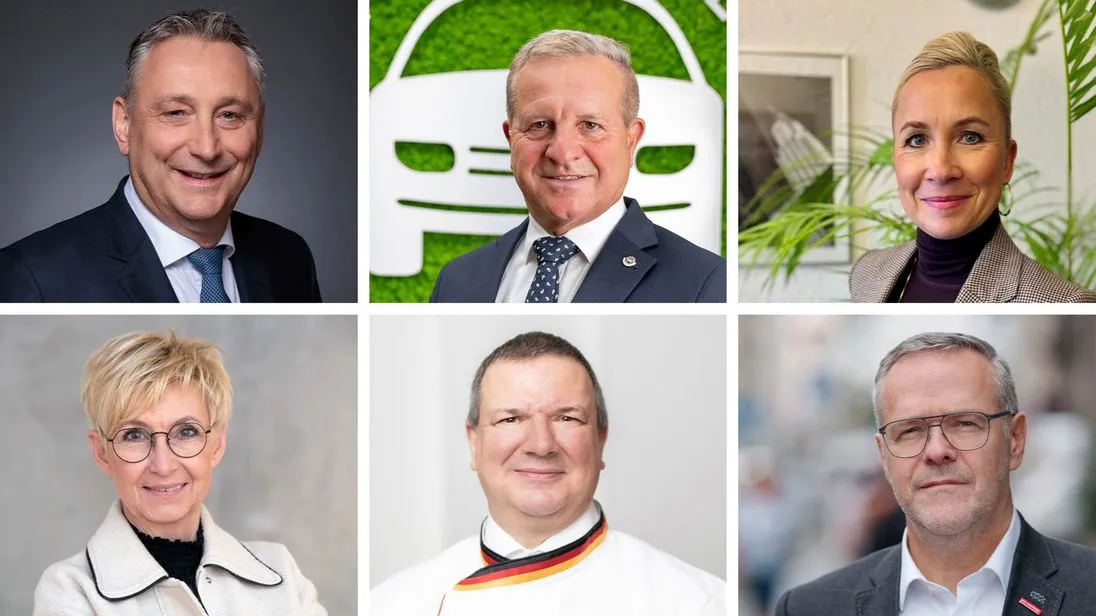 Sprechen für ihre Branchen: Frank Senger, Thomas Peckruhn, Sandra Kowalski (oben, v.l.), Manuela Härtelt-Dören, Roland Ermer, Jörg Dittrich.