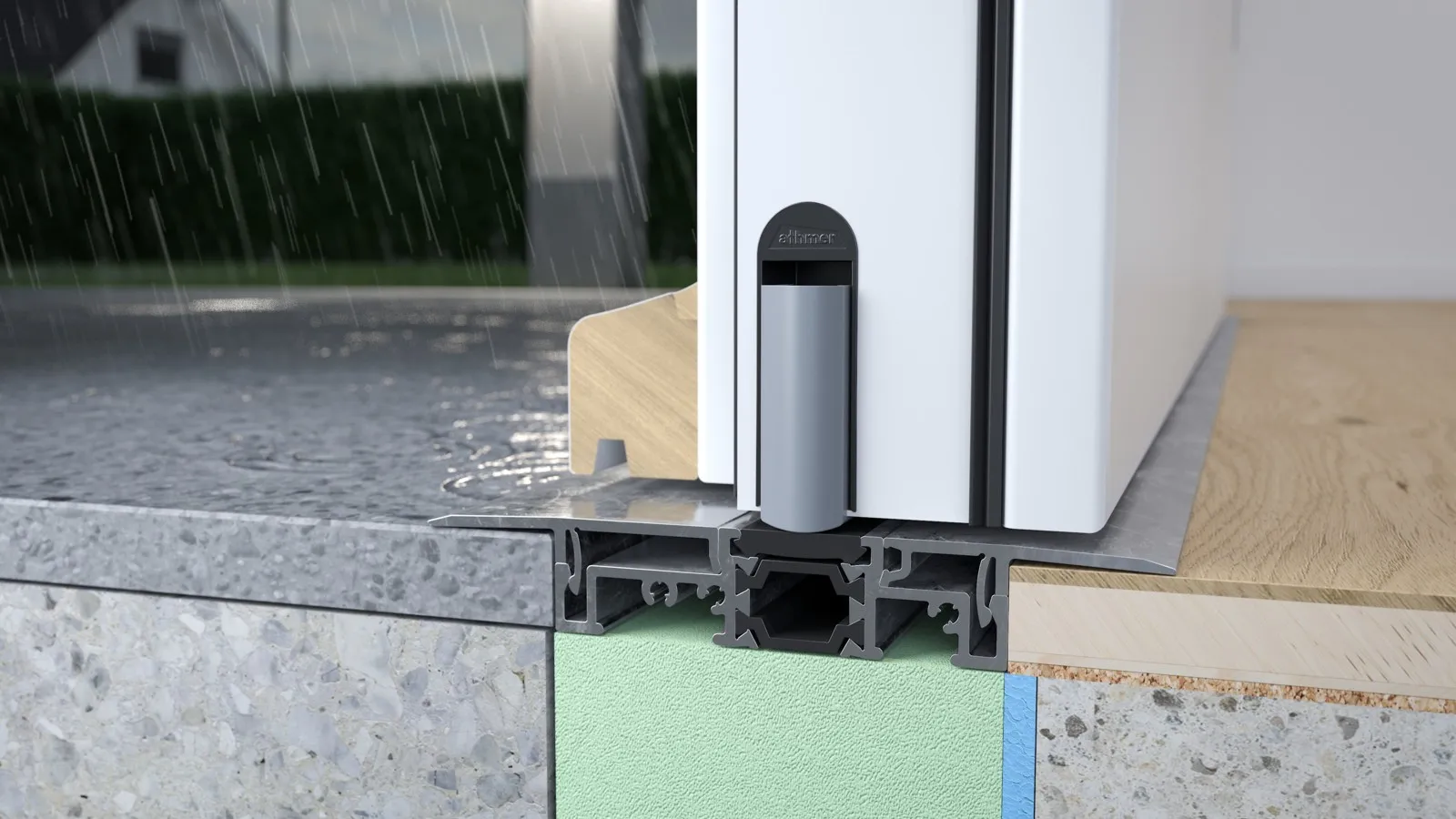 Die Comfort-Plan-Rainstop-Varianten lösen bereits bei sehr geringen Bedienkräften aus und senken sich gleichmäßig ab.
