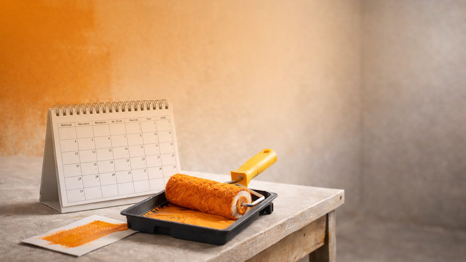Farbrolle und Kalender