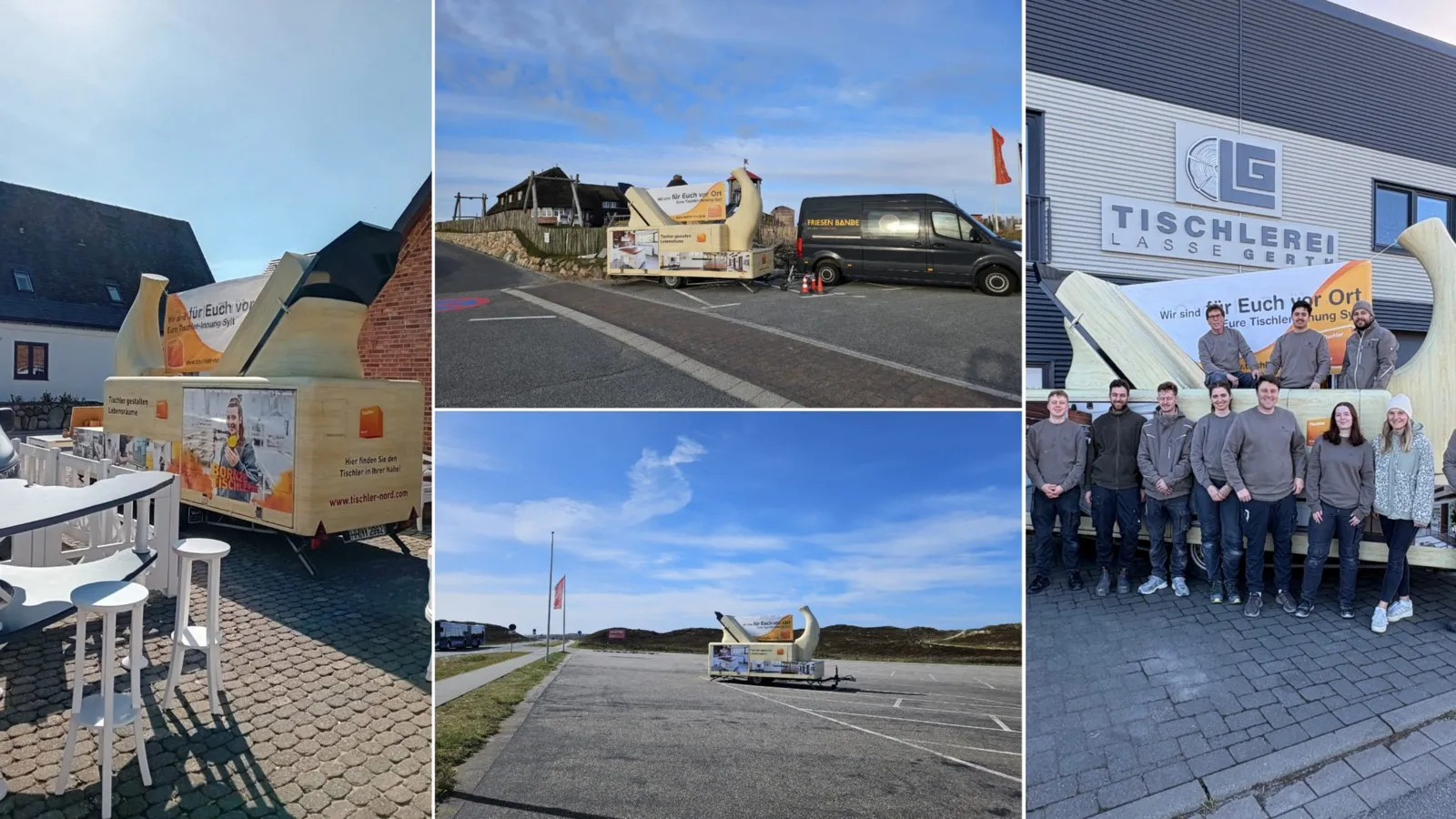 Innungstischlereien und Touristen-Hotspots auf Sylt: Rund 20 Stationen hat der Hobel auf seiner Reise besucht.
