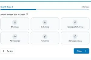 Schritt 2 beim Förderrechner des ZVSHK zur neuen BEG-Förderung