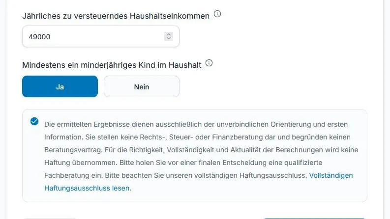 Schritt 5 beim Förderrechner des ZVSHK zur neuen BEG-Förderung