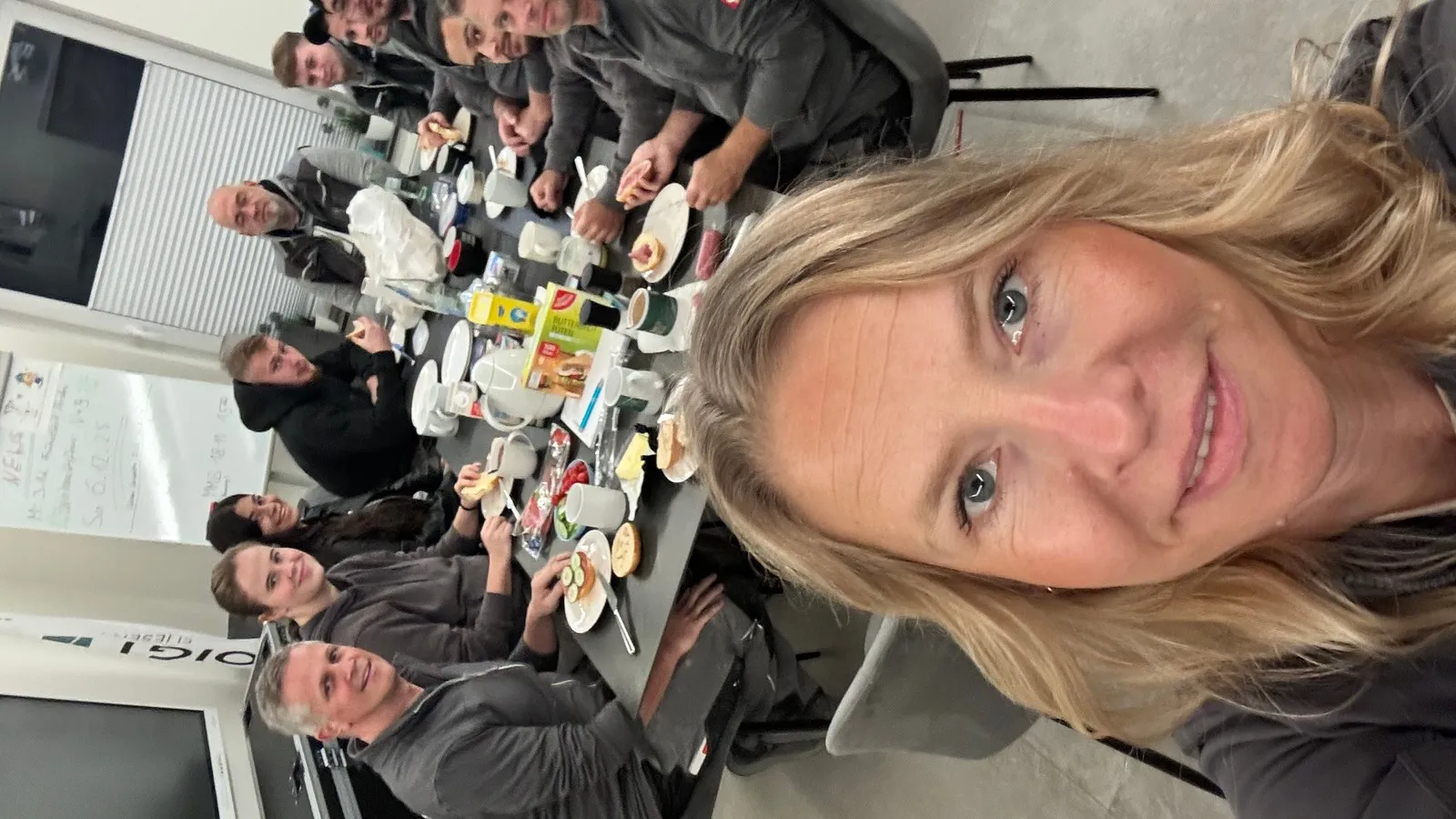 Team Voigt und Böhm beim gemeinsamen Frühstück