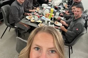 Team Voigt und Böhm beim gemeinsamen Frühstück