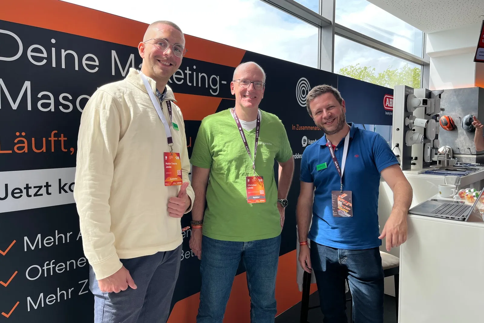 Robin Jeske, Christian Linde und Björn Reinhard von der Schlüterschen Mediengruppe bei der Herocon 2026