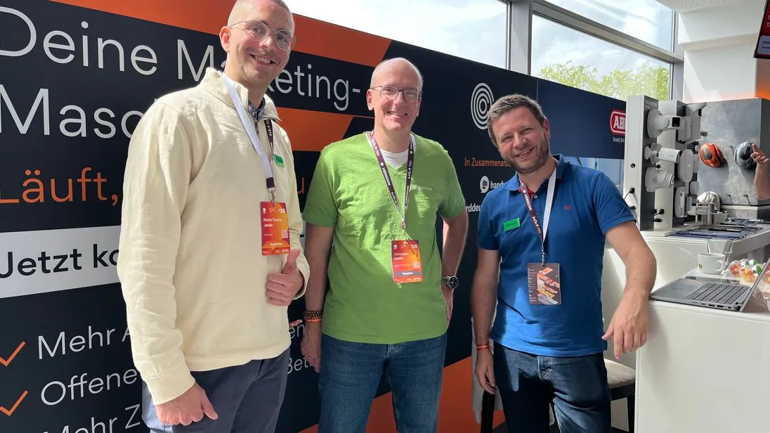 Robin Jeske, Christian Linde und Björn Reinhard von der Schlüterschen Mediengruppe bei der Herocon 2026