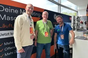 Robin Jeske, Christian Linde und Björn Reinhard von der Schlüterschen Mediengruppe bei der Herocon 2026