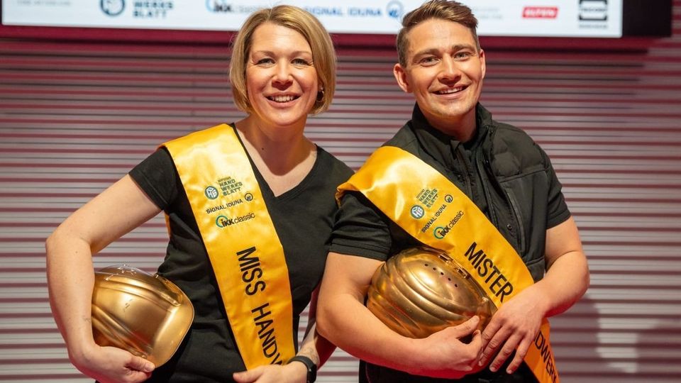 Katja Lilu Melder und Marius Karl Hanten sind Miss und Mister Handwerk 2025.