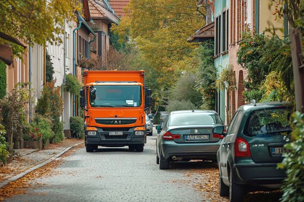 Autofahrer müssen beim Überholen der Müllabfuhr so langsam fahren, dass sie ihr Fahrzeug sofort zum Stehen bringen können.