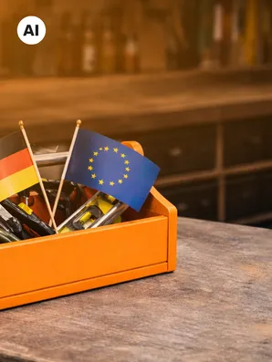 Fahnen in Werkzeugkiste