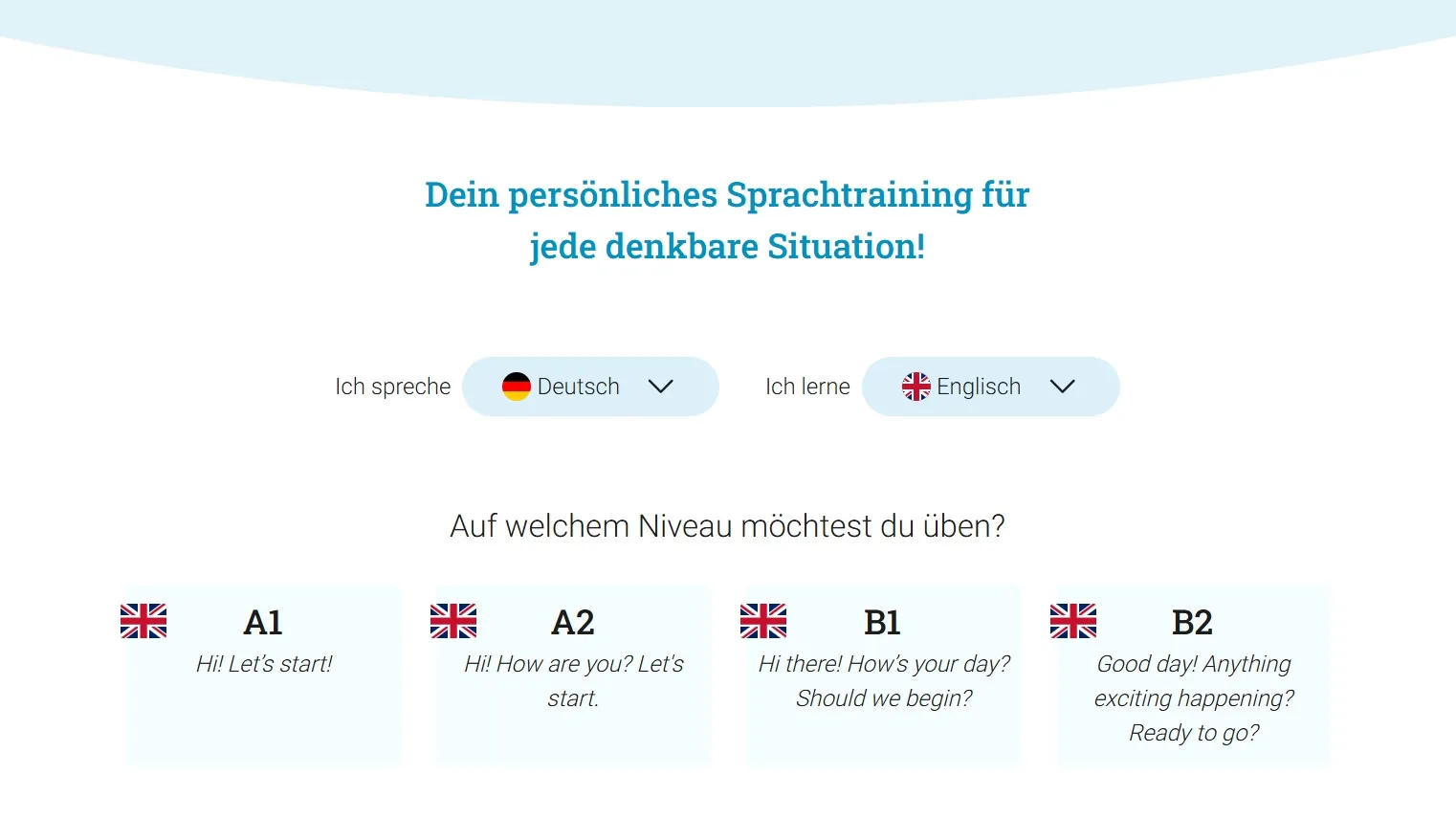 In der kostenlosen Version des Langenscheidt Language Coach können Nutzer Deutsch und Englisch lernen – mit Übungen für berufliche oder alltägliche Situationen.