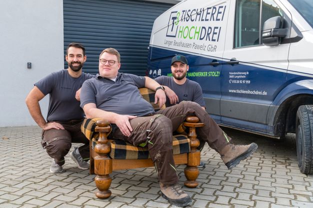 Drei Meister, ein Unternehmen (v.l.): Kai Beushausen, Tim Langer und Niklas Pawelz bilden die Tischlerei³.