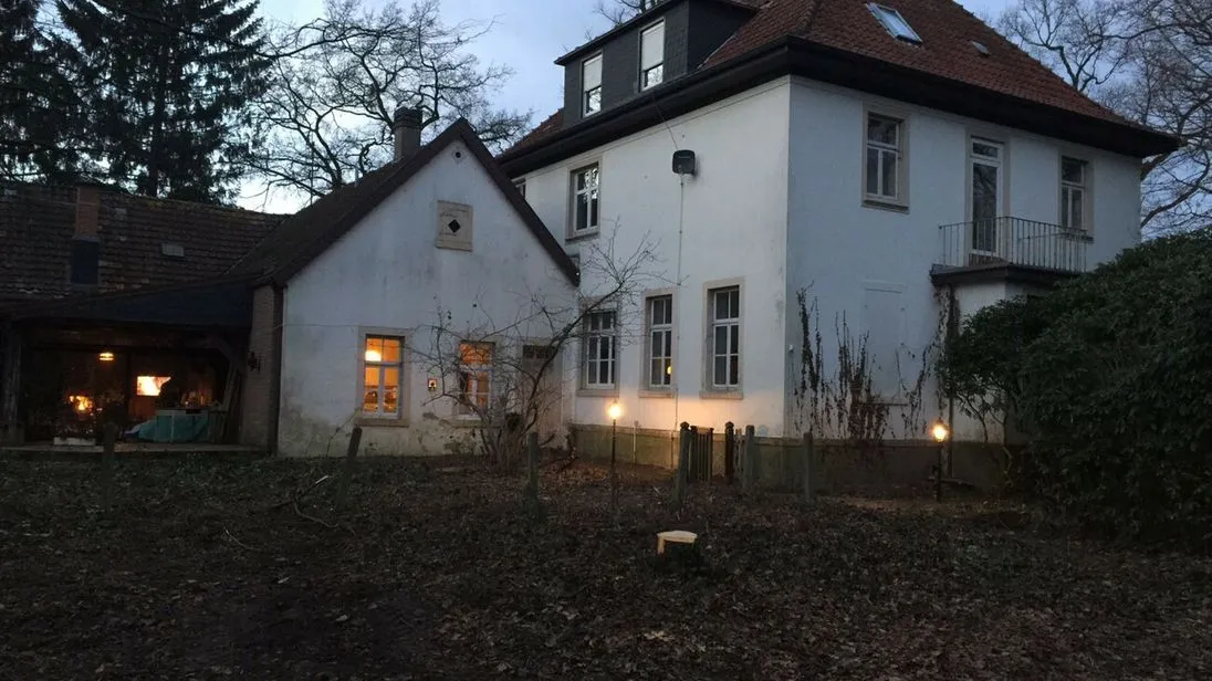 Die denkmalgeschützte Villa vor der Sanierung: Dach und Schornstein des Gebäudes waren in keinem guten Zustand.
