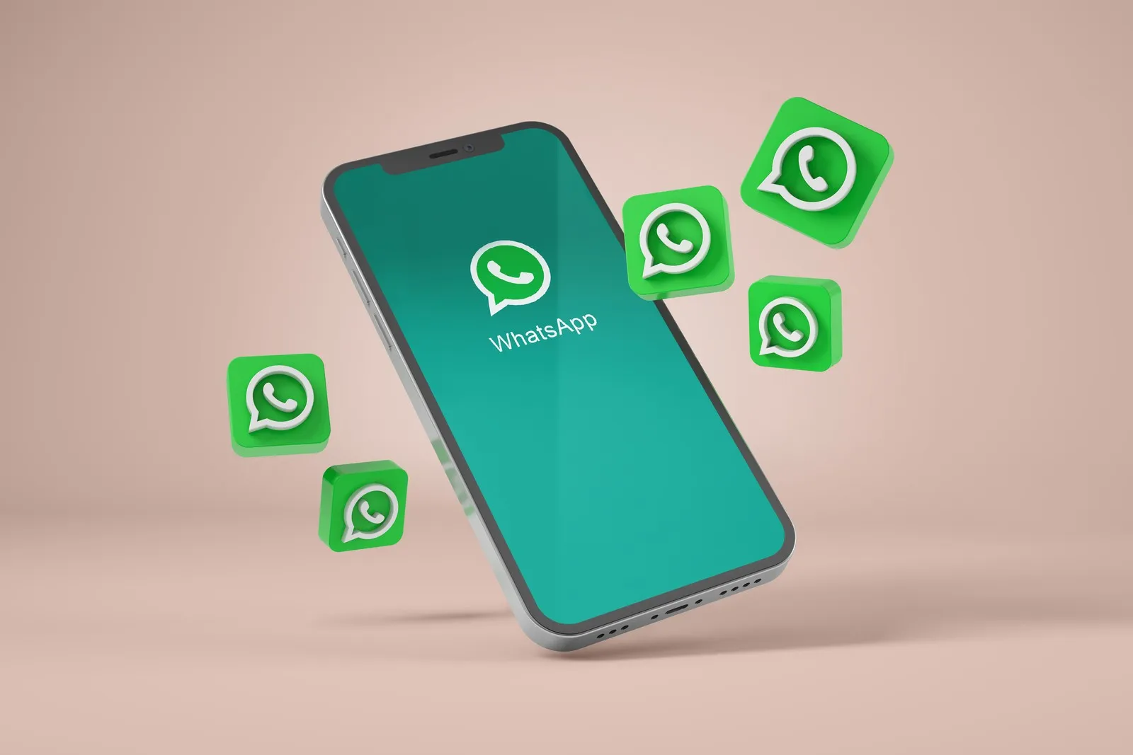 Handy mit Whatsapp-Logos