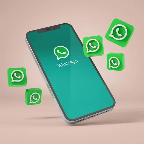 Handy mit Whatsapp-Logos