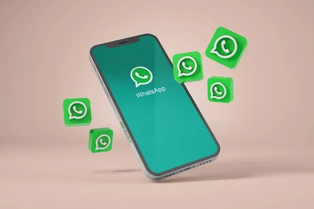 Handy mit Whatsapp-Logos